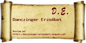 Danczinger Erzsébet névjegykártya